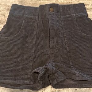 Hammies Corduroy High-Waist Shorts charcoal in color